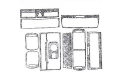 Накладки на панель  2000-2003  Темне дерево для Ауди A3 рр