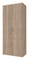 Відкривна шафа для одягу Promo Doros Сонома 2 двері ДСП 90х48х204 (40908024) BM, код: 8037442