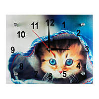 Годинник настінний Мій Кошеня СГ2 Подарунковий Тихий хід 20x25 см (20126) KC, код: 5552567