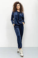 Спортивный костюм женский велюровый темно-синий 177R022 Ager L NB, код: 8387898