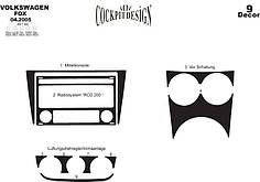 Накладки на панель Карбон для Volkswagen Fox 2006-2024 рр