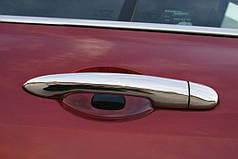 Накладки на ручки  4 шт  нерж  Carmos - Турецька сталь для Renault Modus 2005-2012 рр