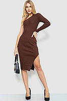 Платье вязаное, цвет коричневый, 204R174