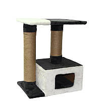 Когтеточка для кошек Felita Мейн-Кун 56х42х70х67х26 см Черно-белый IX, код: 8344723