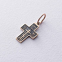 Золотой крестик (чернение) п03250 Оникс KC, код: 6731961