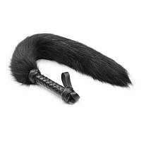 Черный меховой хвост лисицы с рукояткой Fox Tail Whips Bdsm4u TE, код: 8374032