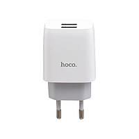 Сетевое зарядное устройство Hoco C73A 2 USB Micro Белый TV, код: 6862004