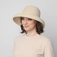 Шляпа LuckyLOOK женская со средними полями 818-102 One size Светло-бежевый FS, код: 7440085