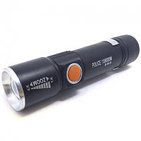 Тактический светодиодный аккумуляторный фонарь X-Balog BL-616 качественный zoom KC, код: 7752390