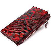 Жіночий гаманець із натуральної шкіри з тисненням під змію CANPELLINI 21647 Різнобарвний IX, код: 8061678
