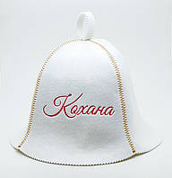 Банная шапка Luxyart Кохана искусственный фетр Белый (LA-97) KC, код: 1475761