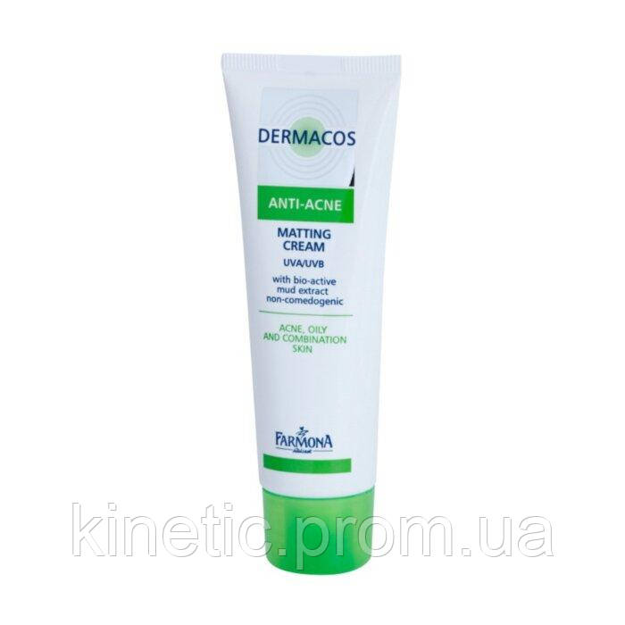 Дневной матирующий крем для лица UVA UVB Farmona Dermacos Anti-Acne 50 мл KC, код: 8163308 - фото 2 - id-p2168552791