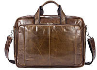 Мужская кожаная сумка Vintage 14769 Коричневая KC, код: 1317363