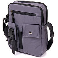 Текстильная мужская сумка на два отделения Vintage 20659 Графитовая KC, код: 6681301