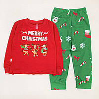 Праздничная детская пижама Dexters merry christmas 98 см красный зеленый (131759669214) SB, код: 8336070