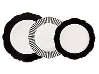 Фарфоровый набор тарелок Lefard AL186636 Черно-белая любовь 6 шт Черный FT, код: 7887655