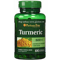 Куркума Puritan's Pride Turmeric 800 mg 100 Caps IN, код: 7518935