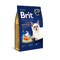 Сухой корм для кошек Brit Premium by Nature Cat Adult Salmon с лососем 8 кг (8595602553211) IN, код: 7567987