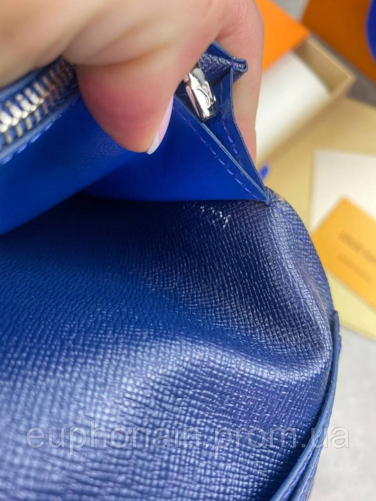 Бумажник Louis Vuitton синий k336 Отличное качество - фото 3 - id-p2168730448