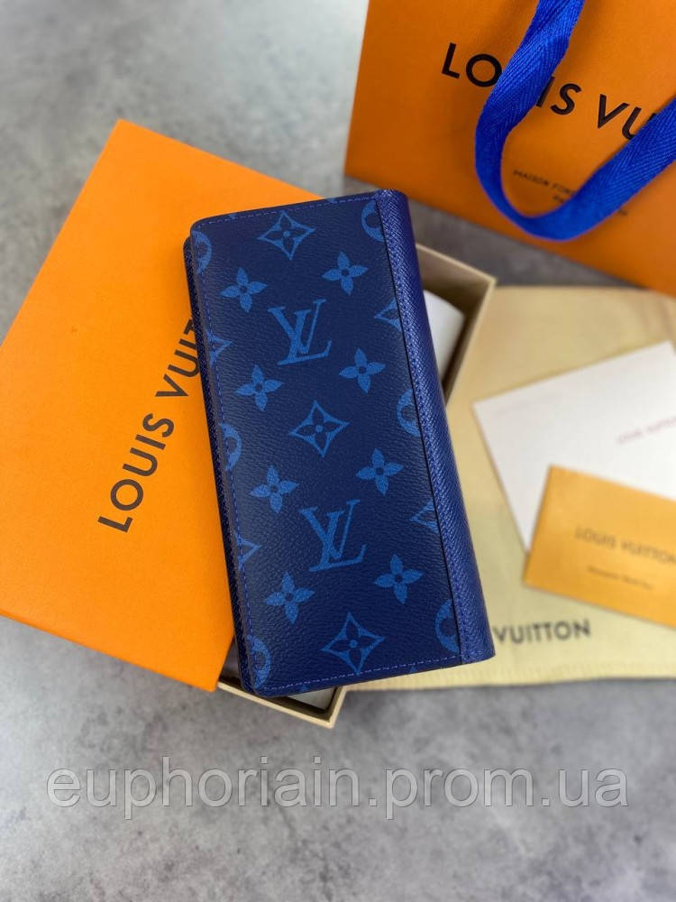 Бумажник Louis Vuitton синий k336 Отличное качество - фото 7 - id-p2168730448