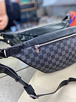 Поясная сумка серая Louis Vuitton Discovery из канвы Damier Graphite c596 Отличное качество