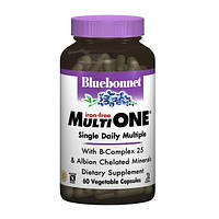 Вітамінно-мінеральний комплекс Bluebonnet Nutrition MultiONE Iron free 60 Veg Caps NB, код: 7517515