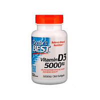 Витамин D Doctor's Best Vitamin D3 5000 IU 360 Softgels NB, код: 7517681