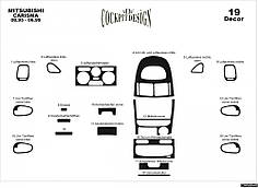 Накладки на панель  1995-1999  карбон для Mitsubishi Carisma