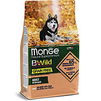 Корм Monge BWild Grain Free All Breeds Salmone сухой с лососем для взрослых собак всех пород IN, код: 8451653