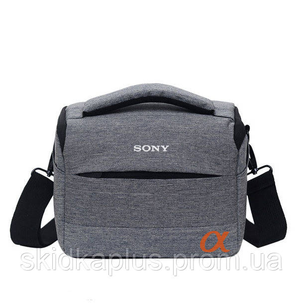 Сумка для фотоапарата Sony α протиударний чохол Sony Alpha Сірий з чорним (IBF064SB1) SP, код: 6623192