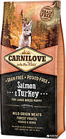 Сухой корм для щенков крупных пород Carnilove Puppy Large Breed Salmon Turkey 12 кг IN, код: 2644377