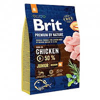 Brit (Чехія) Сухий корм Brit Premium Junior M 3 kg (для цуценят і молодих собак середніх порід) IN, код: 2732238