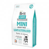 Сухой корм Brit Care GF Mini Light Sterilised 2 kg для взрослых собак мини пород с избыточны IN, код: 2736361