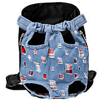 Рюкзак-кенгуру для животных SY210814 Jeans ragged L Голубой (11063-62021) z113-2024