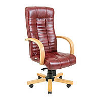 Офисное кресло руководителя Richman Atlant VIP Wood Бук M3 MultiBlock Натуральная Кожа Lux Италия Madras