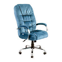 Офисное кресло руководителя Richman Richard Хром M1 Tilt Голубой z113-2024