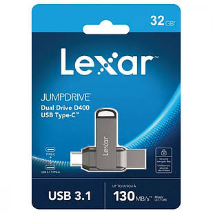 Накопитель OTG LEXAR JumpDrive D400 USB-Type-C (USB 3.1) 32GB z117-2024