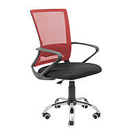 Офисное кресло руководителя Richman Robin Piastra Хром Черно-красный z113-2024