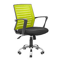 Офисное кресло руководителя Richman Flash Хром M1 Tilt Черно-салатовый z113-2024