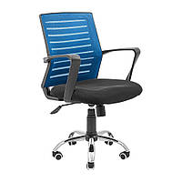 Офисное кресло руководителя Richman Flash Хром M1 Tilt Черно-синий z113-2024