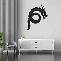 Вінілова інтер'єрна наклейка декор на стіну шпалери та інші поверхні Дракон Кавун 100х80 см z117-2024
