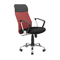 Офисное кресло руководителя Richman Ultra Хром M1 Tilt Черно-красный z113-2024