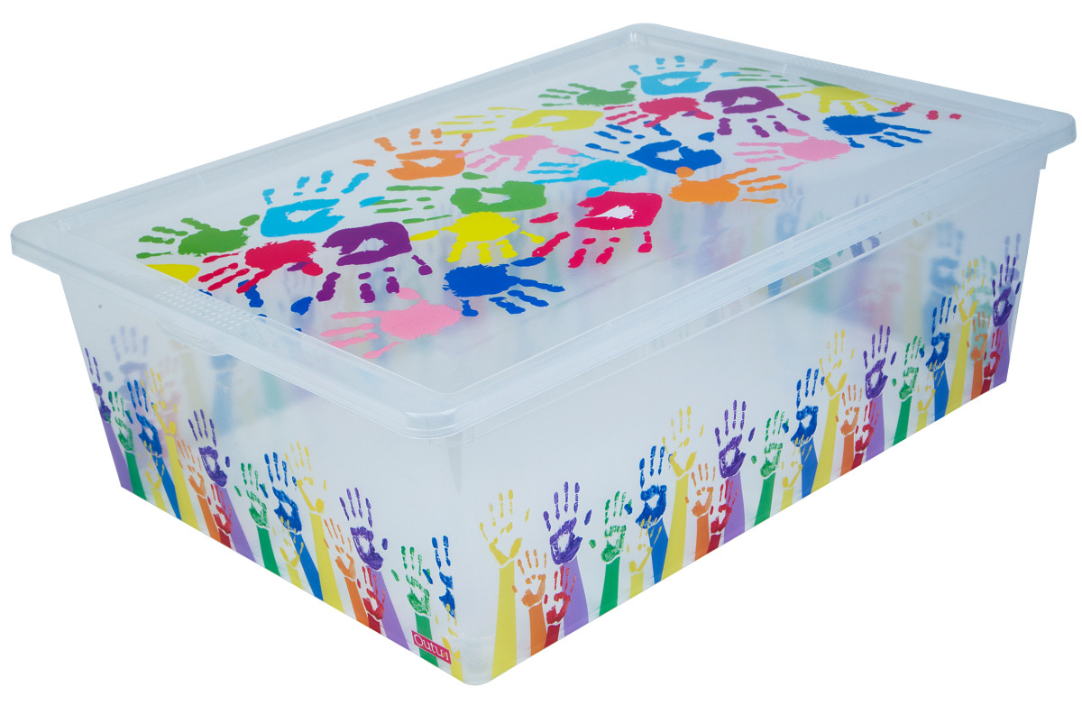 Контейнер Qutu Light Box Color Hands, 25 л