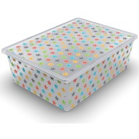 Контейнер Qutu Light Box Colored Stars, 25 л