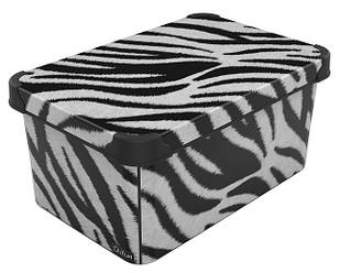 Контейнер Qutu STYLE BOX ZEBRA, 5 л