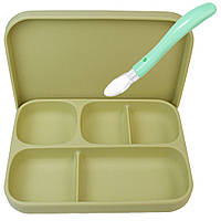 Набор силиконовой посуды 2Life 2 предмета Зеленый (vol-10723) DH, код: 8236114