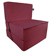 Бескаркасное кресло раскладушка Tia-Sport Поролон 210х80 см (sm-0920-22) бордовый KM, код: 6537719