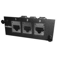 Модуль Molex 3xModule DG STP adapter plate, Unloaded, Black