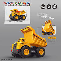 Игрушечная стройтехника Star Toys 11,6см грузовик, инерционный, желтый 8843