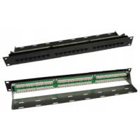 Патч-панель Molex 19", КАТТ, 568А/В, UTP, Кат. 5е, 1U Black